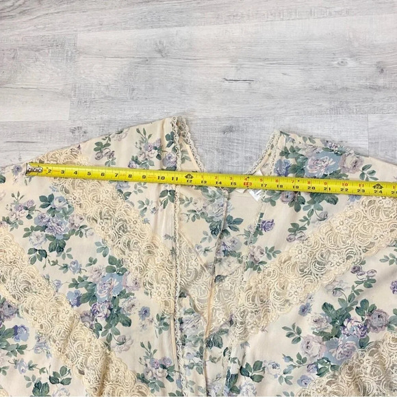 Entro Boho Floral Lace Kimono Open Flowy Cardigan S/M - Picture 7 of 15